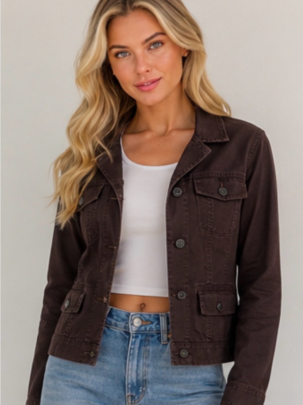 Chico’s Chocolate Brown Utility Safari Jacket